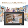 Cadre Photo numérique WiFi HD 1920 x 1080 Kodak Touch Cadre Photo électronique Intelligent 11,6" avec mémoire de 32 Go