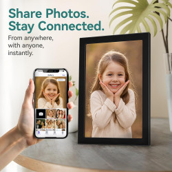 XORO Cadre Photo numérique WiFi de 11 ", écran Tactile IPS HD 1280 x 800, mémoire 16 Go, Rotation Automatique, partagez instanta