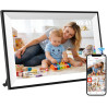Frameo Cadre Photo Numérique WiFi 10,1 Pouces, 1280x800 HD Écran Tactile IPS, 32GB, Rotation Automatique, Installation Murale Po