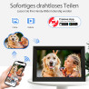 Cadre Photo Numérique WiFi Frameo 10,1 Pouces, Écran Tactile IPS 1280x800 Full HD, 32GB, Rotation Automatique, Installation Mura