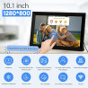 Cadre Photo Numérique WiFi Frameo 10,1 Pouces, Écran Tactile IPS 1280x800 Full HD, 32GB, Rotation Automatique, Installation Mura