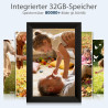 Cadre Photo Numérique WiFi Frameo 10,1 Pouces, Écran Tactile IPS 1280x800 Full HD, 32GB, Rotation Automatique, Installation Mura