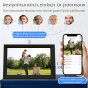 Cadre Photo Numérique WiFi Frameo 10,1 Pouces, Écran Tactile IPS 1280x800 Full HD, 32GB, Rotation Automatique, Installation Mura