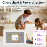 Calendrier Numérique Mural 15,6 Pouces 32GB, 1080P Full HD Planificateur Électronique avec Écran Tactile, Organiseur Familial, C