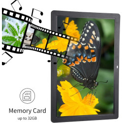 Wakects Cadre Photo Numérique 17 Pouces avec Télécommande, Haute Résolution 1440 x 900, Support Photo/Musique/Film/Calendrier