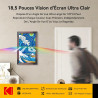 KODAK Cadre Photo Numérique WiFi 18.5 Pouces - Écran Full HD 1920x1080 IPS, Cadre Mural en Bois de Buxus et Métal, Mémoire 32GB,