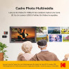 KODAK Cadre Photo Numérique WiFi 18.5 Pouces - Écran Full HD 1920x1080 IPS, Cadre Mural en Bois de Buxus et Métal, Mémoire 32GB,