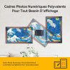 KODAK Cadre Photo Numérique WiFi 18.5 Pouces - Écran Full HD 1920x1080 IPS, Cadre Mural en Bois de Buxus et Métal, Mémoire 32GB,