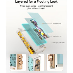 Divoom Times Frame – Cadre Photo numérique 10,1" Wi-FI 64 Go, écran IPS Flottant Bouton RVB, +400 Cadrans widgets communauté Pix