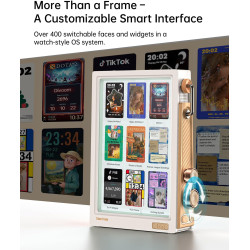 Divoom Times Frame – Cadre Photo numérique 10,1" Wi-FI 64 Go, écran IPS Flottant Bouton RVB, +400 Cadrans widgets communauté Pix