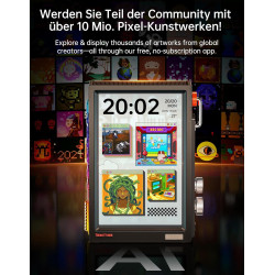 Divoom Times Frame – Cadre Photo numérique 10,1" Wi-FI 64 Go, écran IPS Flottant Bouton RVB, +400 Cadrans widgets communauté Pix