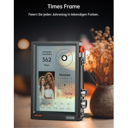 Divoom Times Frame – Cadre Photo numérique 10,1" Wi-FI 64 Go, écran IPS Flottant Bouton RVB, +400 Cadrans widgets communauté Pix