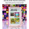 Divoom Times Frame – Cadre Photo numérique 10,1" Wi-FI 64 Go, écran IPS Flottant Bouton RVB, +400 Cadrans widgets communauté Pix