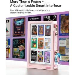 Divoom Times Frame – Cadre Photo numérique 10,1" Wi-FI 64 Go, écran IPS Flottant Bouton RVB, +400 Cadrans widgets communauté Pix