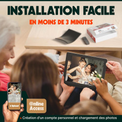 Pix Star Cadre Photo Numérique WiFi, USB - Écran IPS 15 Pouces - Cadeau  Famille - Album Photo Numérique