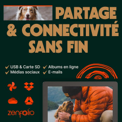 Pix Star Cadre Photo Numérique WiFi, USB - Écran IPS 15 Pouces - Cadeau  Famille - Album Photo Numérique
