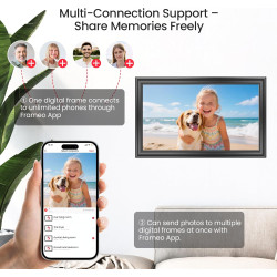 Frameo Cadre photo numérique WiFi 159K Noir