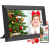 Frameo 10.1Pouces Cadre Photo Numérique WiFi, Mémoire Iinterne de 32 Go avec Écran Tactile HD 1280 * 800 IPS,Rotation Automatiqu