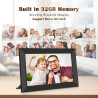 Frameo 10.1Pouces Cadre Photo Numérique WiFi, Mémoire Iinterne de 32 Go avec Écran Tactile HD 1280 * 800 IPS,Rotation Automatiqu