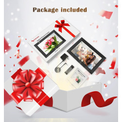 Frameo 10.1Pouces Cadre Photo Numérique WiFi, Mémoire Iinterne de 32 Go avec Écran Tactile HD 1280 * 800 IPS,Rotation Automatiqu