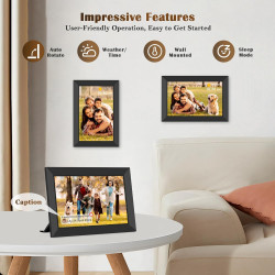 Frameo 10.1Pouces Cadre Photo Numérique WiFi,Mémoire Iinterne de 32 Go avec Écran Tactile HD 1280 * 800 IPS,Rotation Automatique
