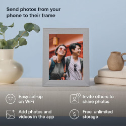Aura Cadre photo numérique Mason Luxe écran 2K Wi-Fi 9,7 pouces | Le meilleur cadre numérique à offrir | Envoyez vos photos depu