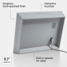 Aura Cadre photo numérique Mason Luxe écran 2K Wi-Fi 9,7 pouces | Le meilleur cadre numérique à offrir | Envoyez vos photos depu