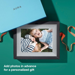 Aura Cadre photo numérique Mason Luxe écran 2K Wi-Fi 9,7 pouces | Le meilleur cadre numérique à offrir | Envoyez vos photos depu