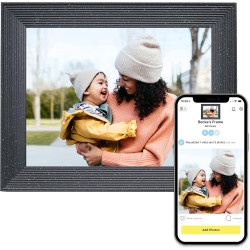 Aura cadre photo numérique Mason Luxe écran 2K Wi-Fi 9,7 pouces | Le meilleur cadre numérique à offrir | Envoyez vos photos depu