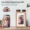 Kodak Cadre Photo numérique, 7", écran Tactile, WiFi, résolution 1024 x 600 16:9, mémoire intégrée de 32 Go, Cadre Burlywood, Ph