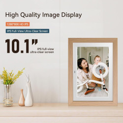 Cadre Photo numérique 10 Pouces, sans WiFi Cadre Photo numérique avec télécommande, HD Affichage Photo et vidéo, Support Carte S