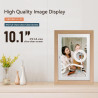 Cadre Photo numérique 10 Pouces, sans WiFi Cadre Photo numérique avec télécommande, HD Affichage Photo et vidéo, Support Carte S