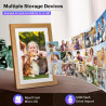 Cadre Photo numérique 10 Pouces, sans WiFi Cadre Photo numérique avec télécommande, HD Affichage Photo et vidéo, Support Carte S