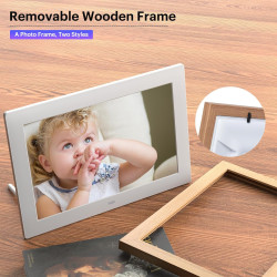 Cadre Photo numérique 10 Pouces, sans WiFi Cadre Photo numérique avec télécommande, HD Affichage Photo et vidéo, Support Carte S