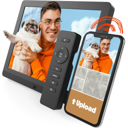 Pix Star Cadre Photo numérique WiFi 10 Pouces, partagez des vidéos et des Photos instantanément par e-Mail ou Application, détec