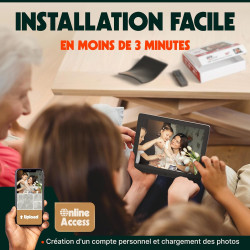 Pix Star Cadre Photo numérique WiFi 10 Pouces, partagez des vidéos et des Photos instantanément par e-Mail ou Application, détec