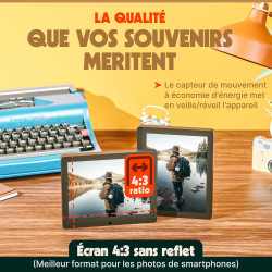 Pix Star Cadre Photo numérique WiFi 10 Pouces, partagez des vidéos et des Photos instantanément par e-Mail ou Application, détec