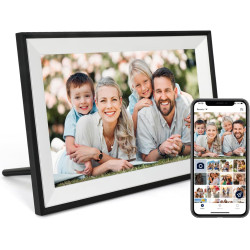 Cadre Photo numérique 10,1 Pouces WiFi IPS HD écran Tactile Smart Cloud Cadre Photo, Auto-Rotation, Configuration Facile pour Pa