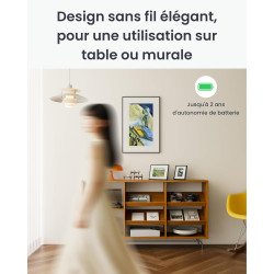 SwitchBot Cadre d'art Numérique IA, 13.3'' Cadre Photo Numérique sans Câblage, Écran Électronique-Ink, Autonomie Ultra-Longue, C