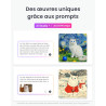 SwitchBot Cadre d'art Numérique IA, 13.3'' Cadre Photo Numérique sans Câblage, Écran Électronique-Ink, Autonomie Ultra-Longue, C