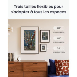 SwitchBot Cadre d'art Numérique IA, 13.3'' Cadre Photo Numérique sans Câblage, Écran Électronique-Ink, Autonomie Ultra-Longue, C