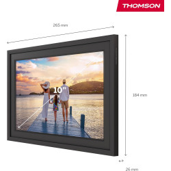 Thomson Cadre Photo Numérique 10 Pouces, Écran IPS, Écran Tactile HD, WLAN, Partage Direct Via App, Fonctions Intelligentes, Cad
