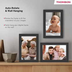 Thomson Cadre Photo Numérique 10 Pouces, Écran IPS, Écran Tactile HD, WLAN, Partage Direct Via App, Fonctions Intelligentes, Cad
