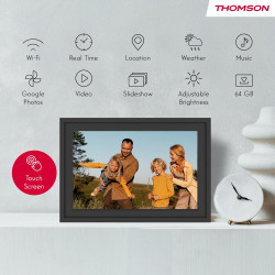 Thomson Cadre Photo Numérique 10 Pouces, Écran IPS, Écran Tactile HD, WLAN, Partage Direct Via App, Fonctions Intelligentes, Cad