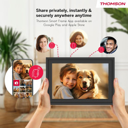 Thomson Cadre Photo Numérique 10 Pouces, Écran IPS, Écran Tactile HD, WLAN, Partage Direct Via App, Fonctions Intelligentes, Cad