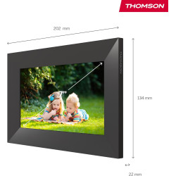 Thomson Cadre Photo Numérique 7 Pouces, Écran IPS, Écran Tactile HD, WLAN, Partage Direct Via App, Fonctions Intelligentes, Cadr
