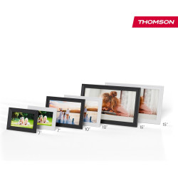 Thomson Cadre Photo Numérique 7 Pouces, Écran IPS, Écran Tactile HD, WLAN, Partage Direct Via App, Fonctions Intelligentes, Cadr