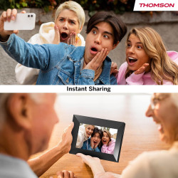 Thomson Cadre Photo Numérique 7 Pouces, Écran IPS, Écran Tactile HD, WLAN, Partage Direct Via App, Fonctions Intelligentes, Cadr