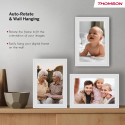 Thomson Cadre Photo Numérique 10 Pouces, Écran IPS, Écran Tactile HD, Partage Direct Via App, Fonctions Intelligentes, Cadre Pho