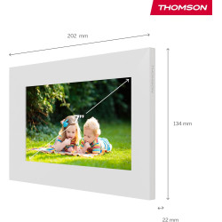 Thomson Cadre Photo Numérique 7 Pouces, Écran IPS, Écran Tactile HD, Partage Direct Via App, Fonctions Intelligentes, Cadre Phot